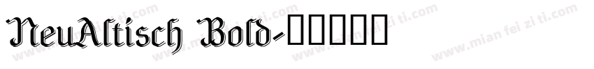 NeuAltisch Bold字体转换
